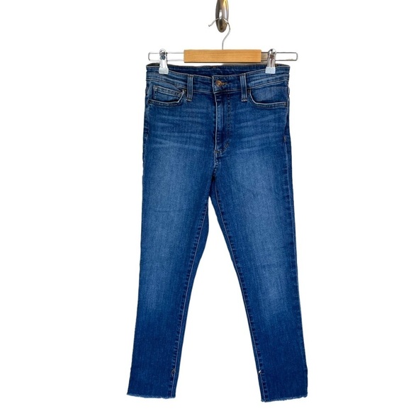 Joe’s Jeans Womens Raw Hem Mid Rise Cropped Medium Wash Jeans Size 26 - Picture 1 of 8